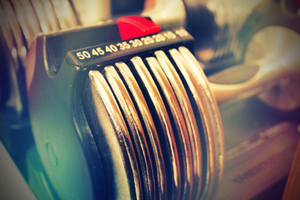 Image of adjustable dumbell